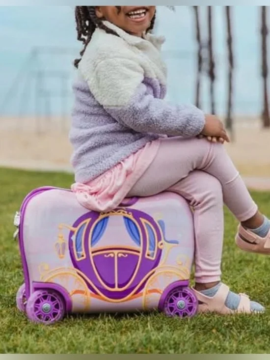 Kohl's Pink & Purple Princess Carriage Ride-On Kids Luggage - Picture 5 of 12